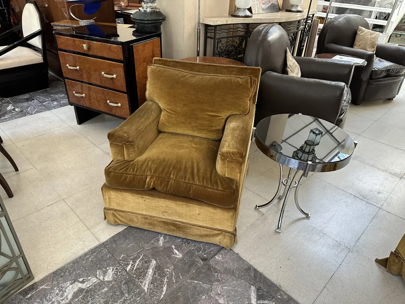 antique small table in an elegant setting