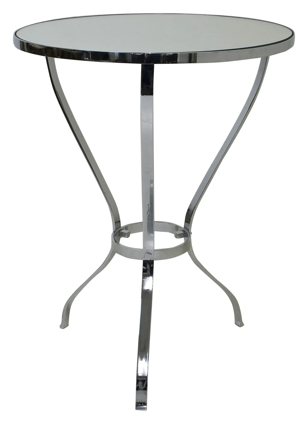 둥근 상판과 우아한 다리를 가진 앤틱 작은 테이블