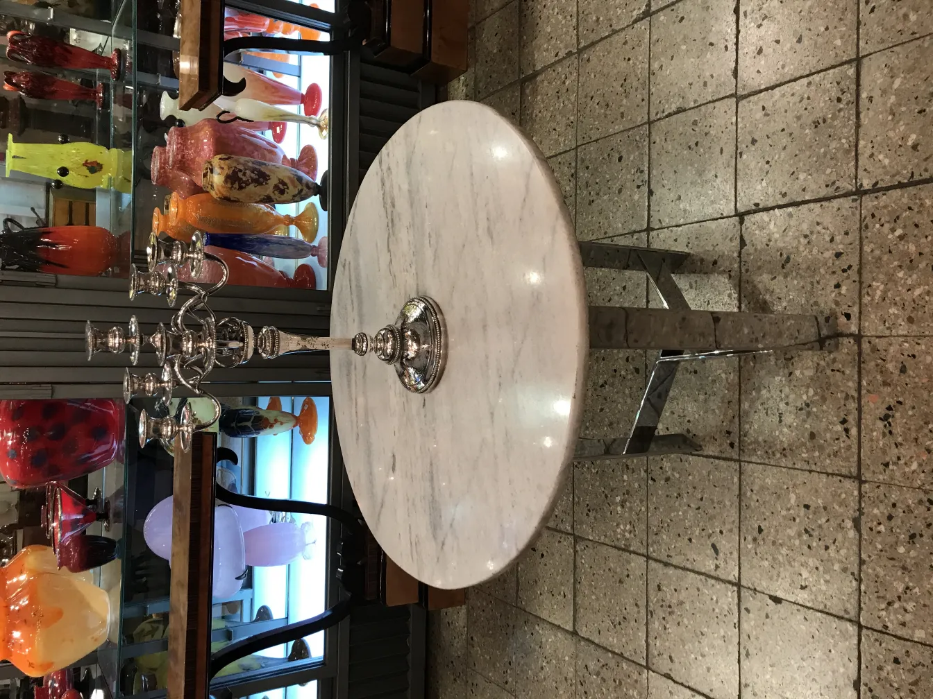 antique candelabras art nouveau on a table