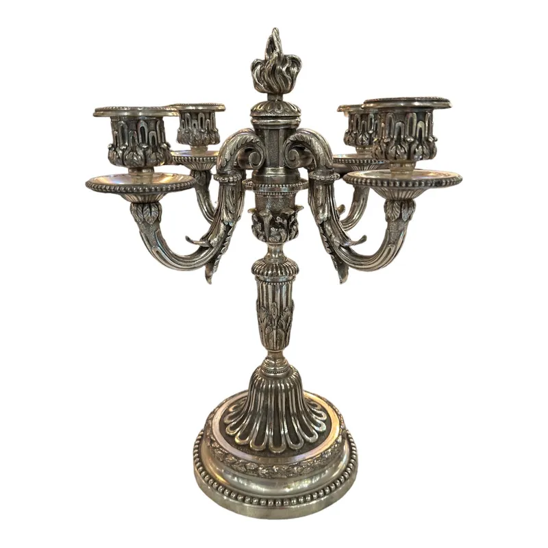 antique candelabras with five branches, detailed and elegant