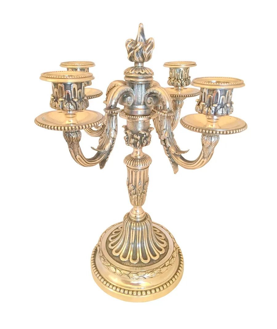 2 antike kerzenhalter art nouveau mit elegantem design