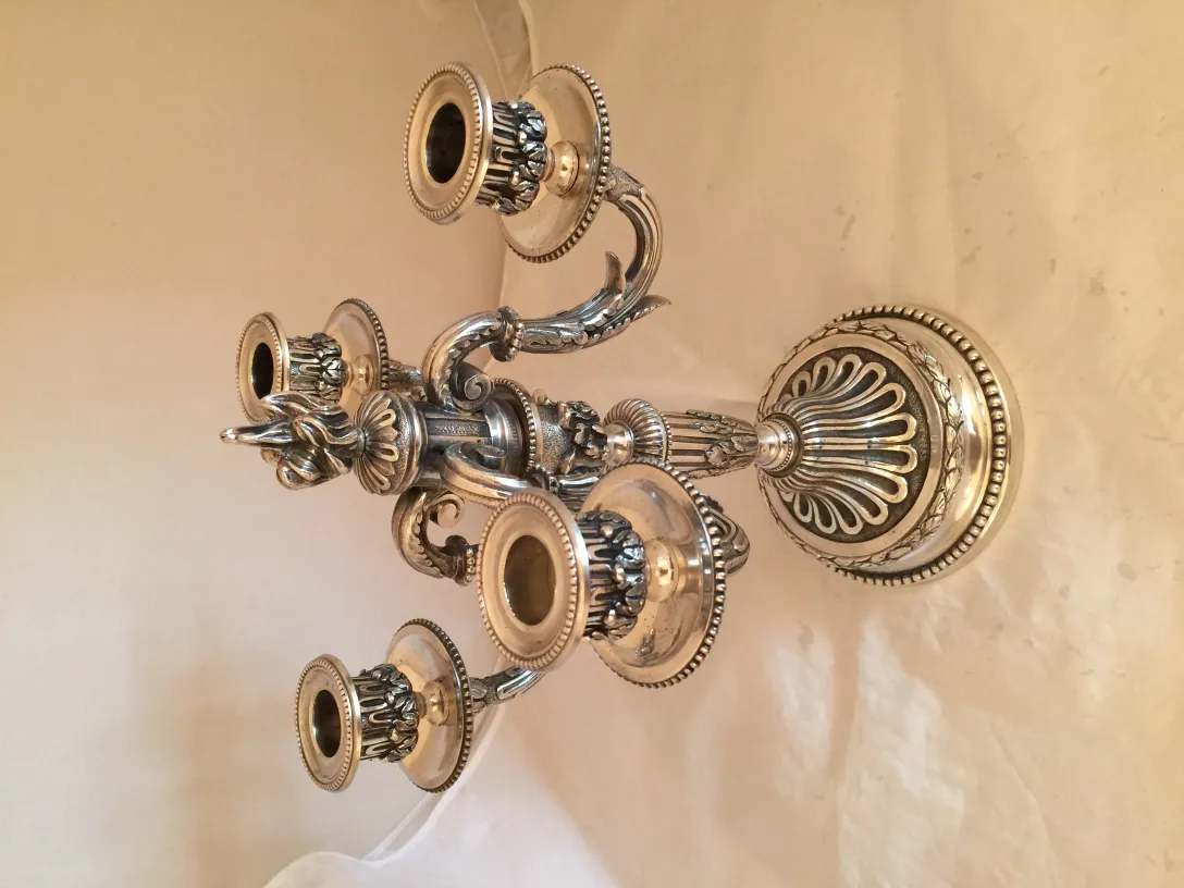 antique candelabras featuring art nouveau design