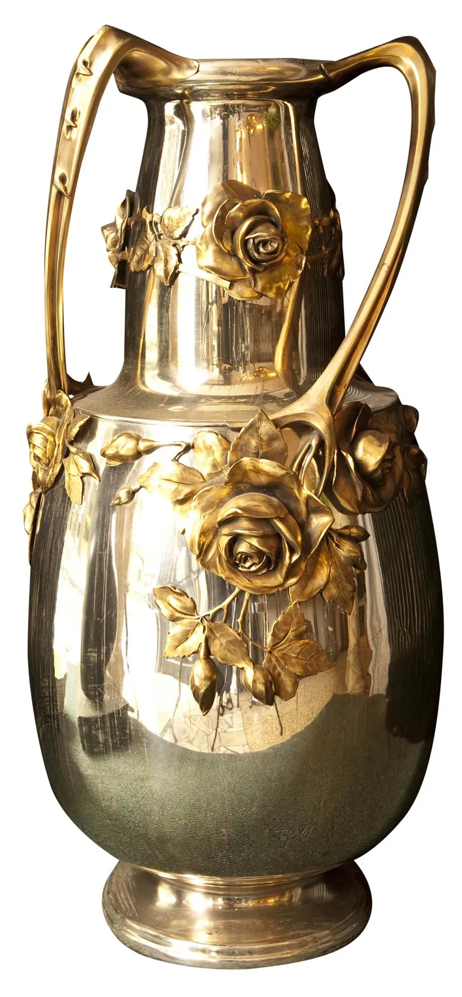 Antique vase with beautiful rose-shaped details