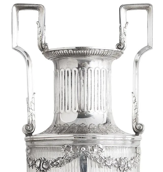 고대 꽃병 2개 art nouveau, 화려한 디자인