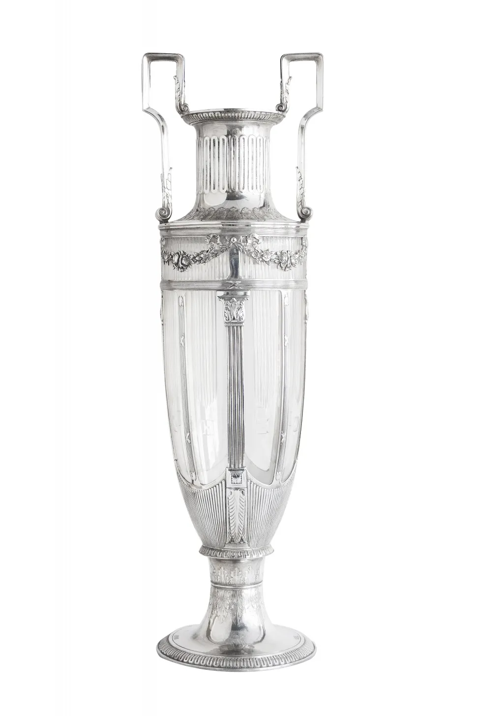 Elegante coppia di vasi antichi in design art nouveau