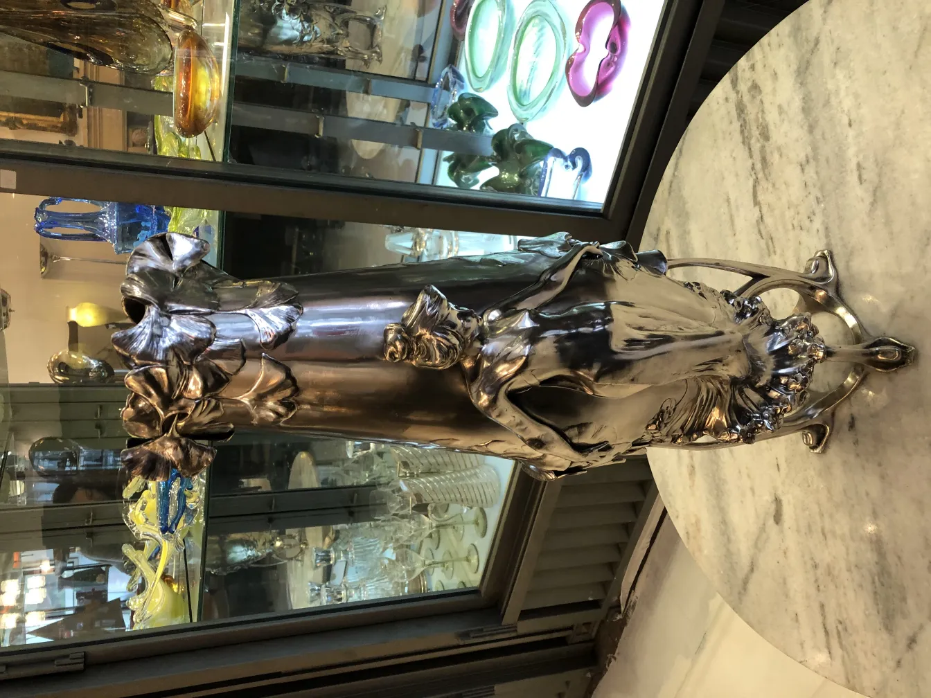 antique vase with an elaborate and decorative shape