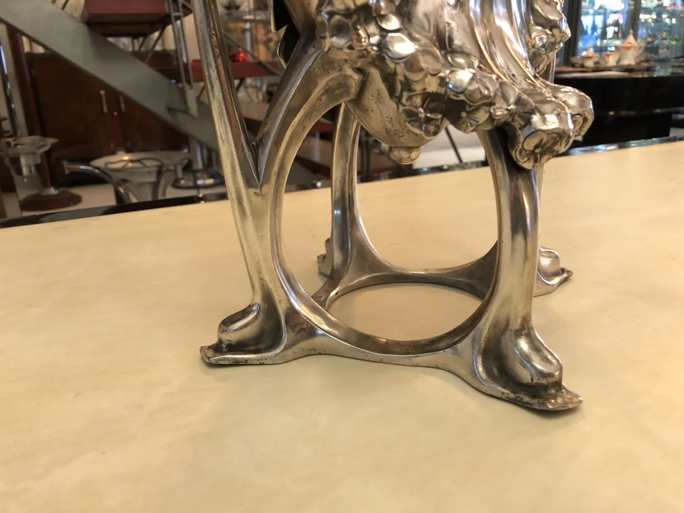 antique art nouveau vase with ornamental details