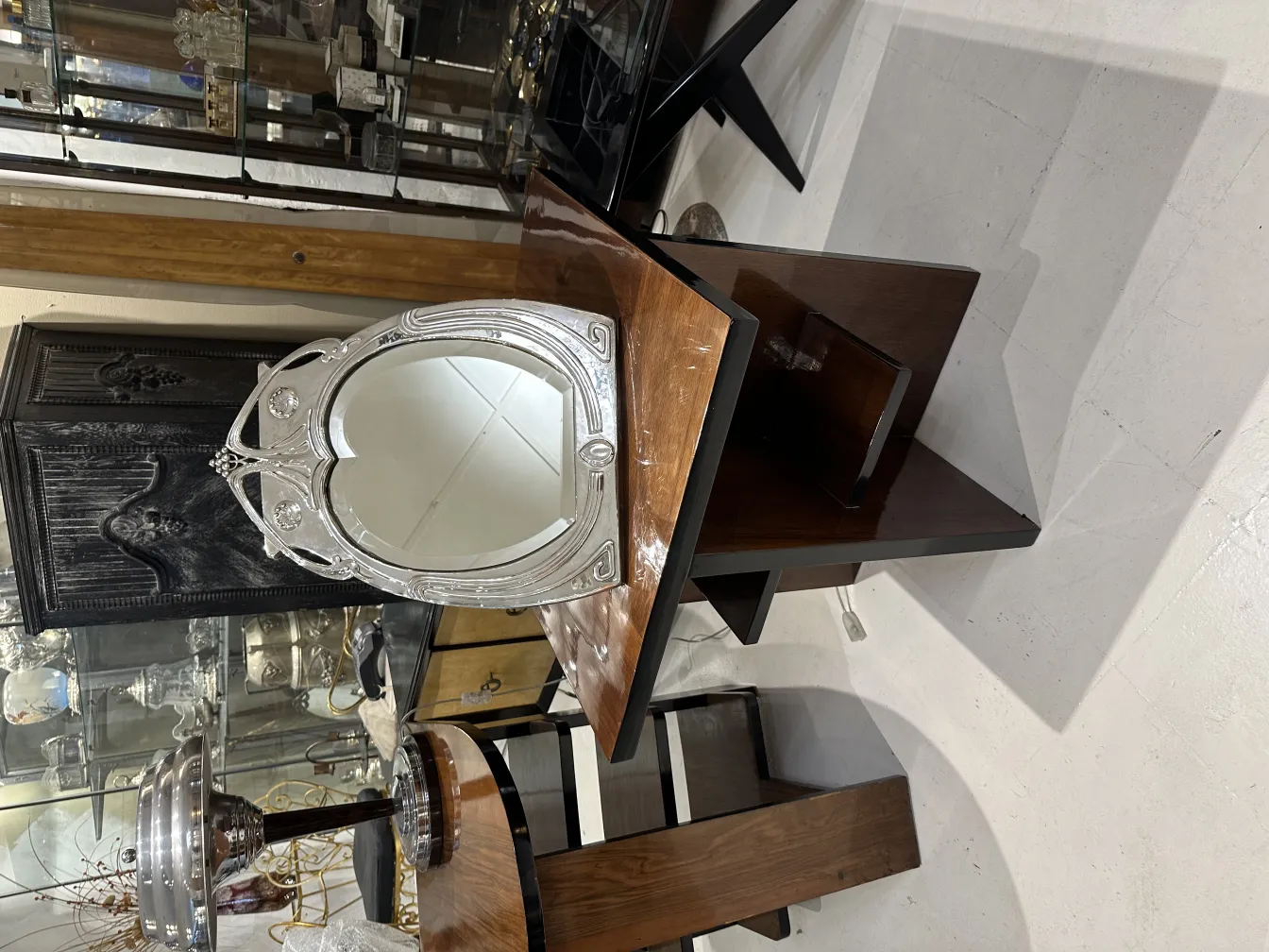 espejo antiguo decorativo con diseño art nouveau