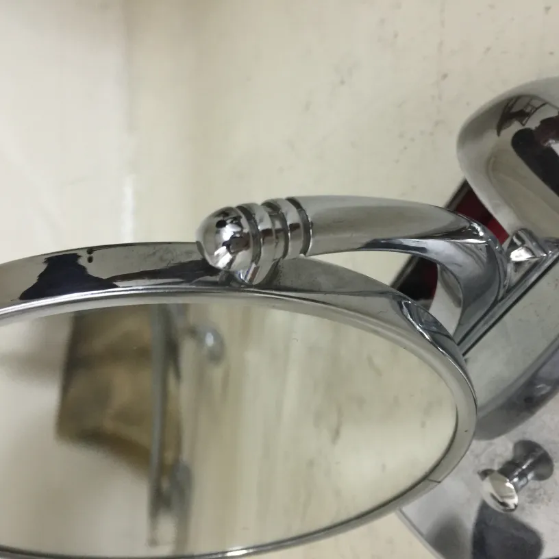 miroir ancien avec support flexible et chrome brillant