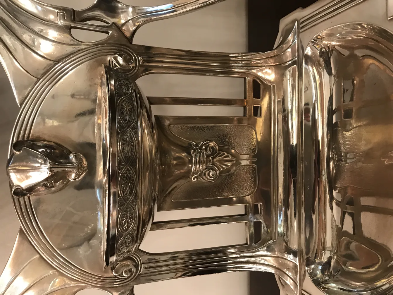 Miroir ancien art nouveau avec des détails ornementaux