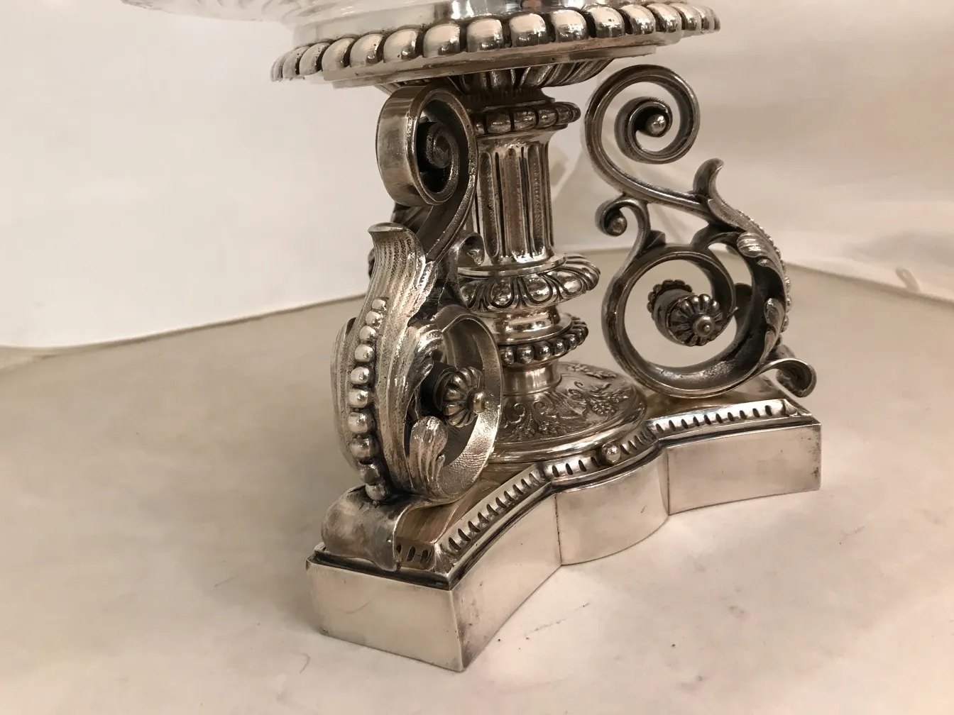 antique decorative centerpiece by christofle with ornate details