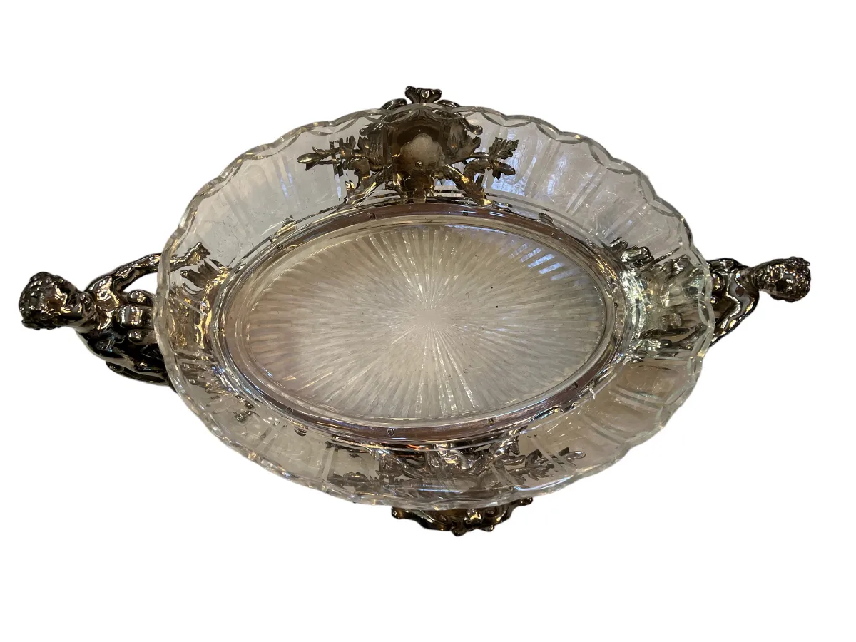 antique centerpiece with decorative figure details