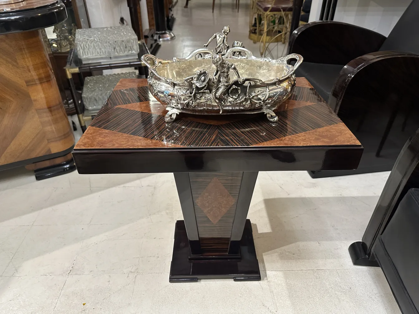 antique centerpiece on table with decorative features