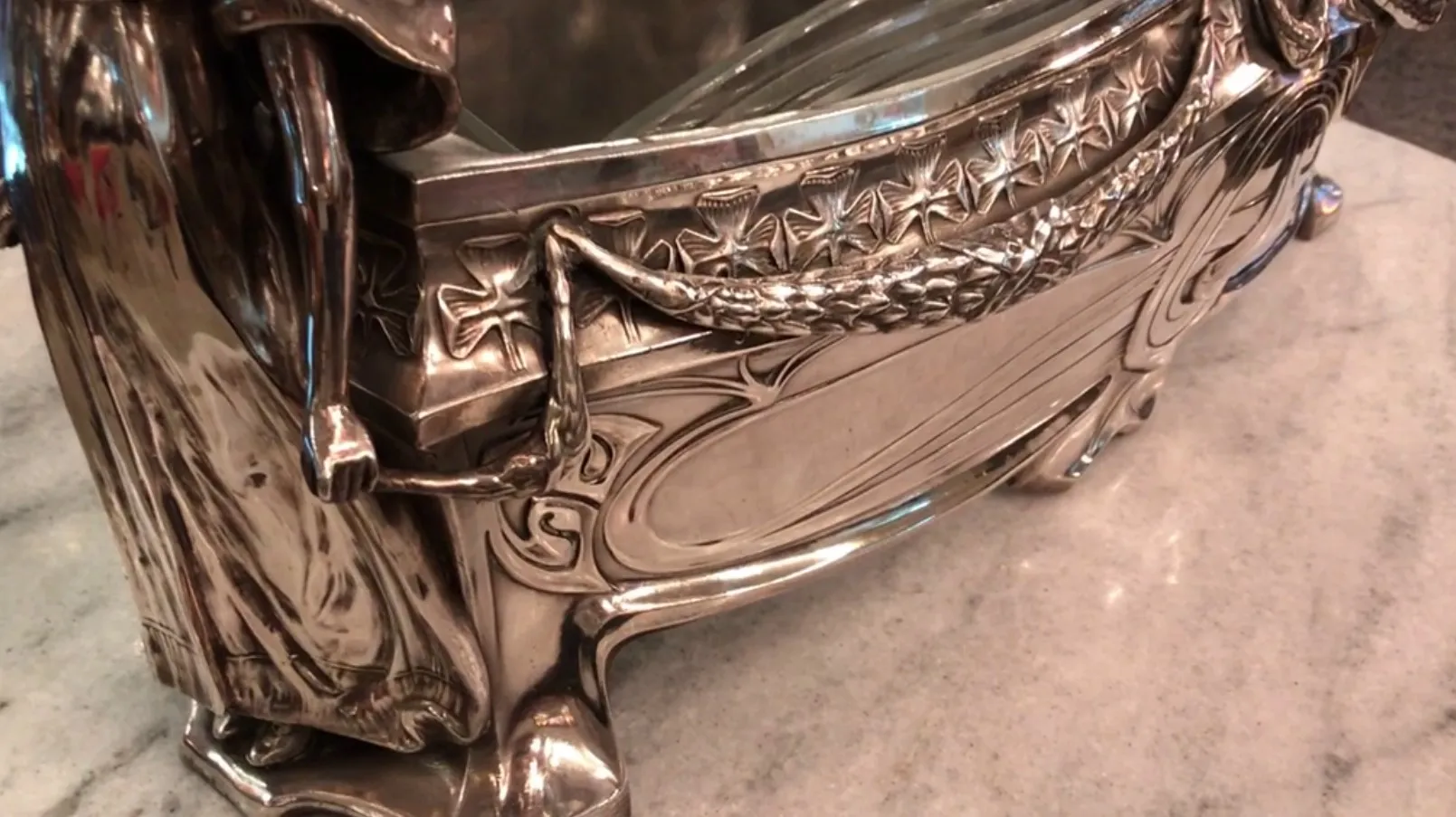 antique decorative centerpiece wmff, with refined details, elegant setting