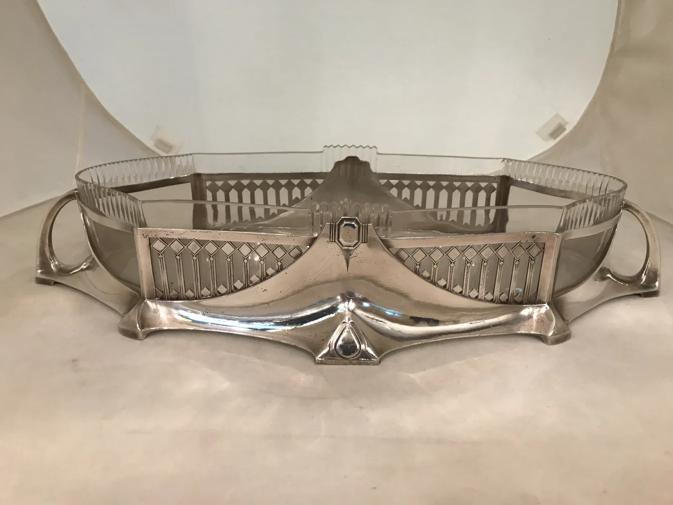 antique wmff centerpiece with ornamental elegant design