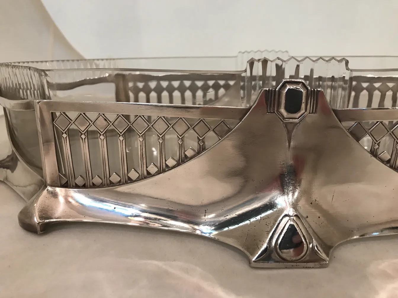 antique WMF centerpiece with intricate design, perfect for table decoration.