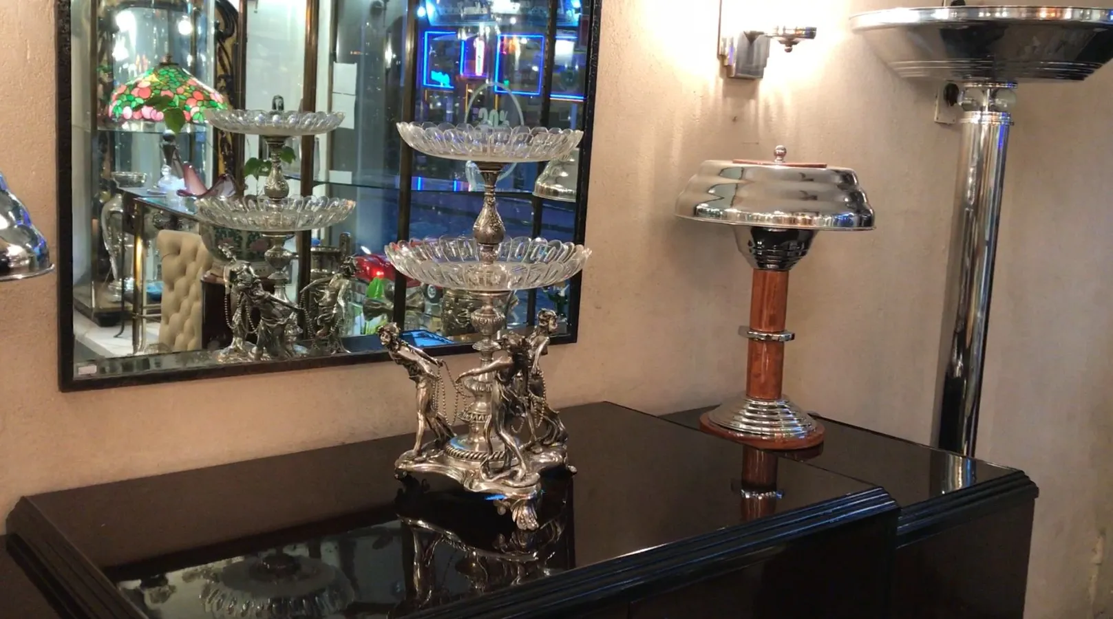 Antique WMF centerpiece for table decoration with details