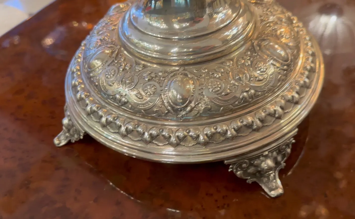 antique WMF centerpiece with ornamental details