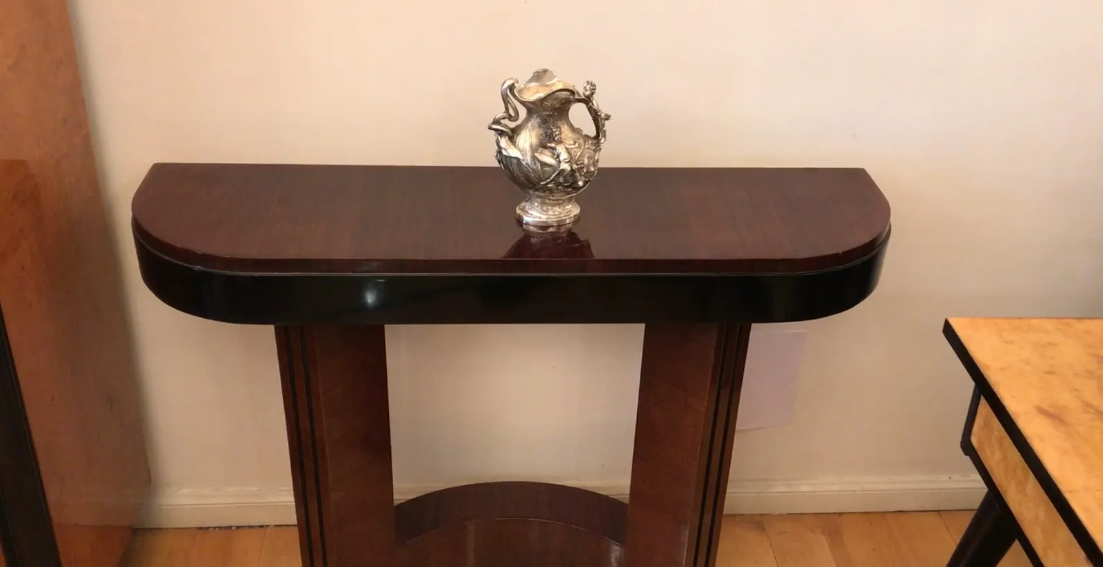 decorative antique jar on table