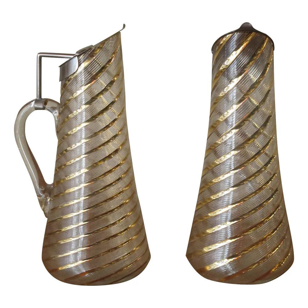 2 jarras wmF con diseño decorativo en espiral, antigüedades