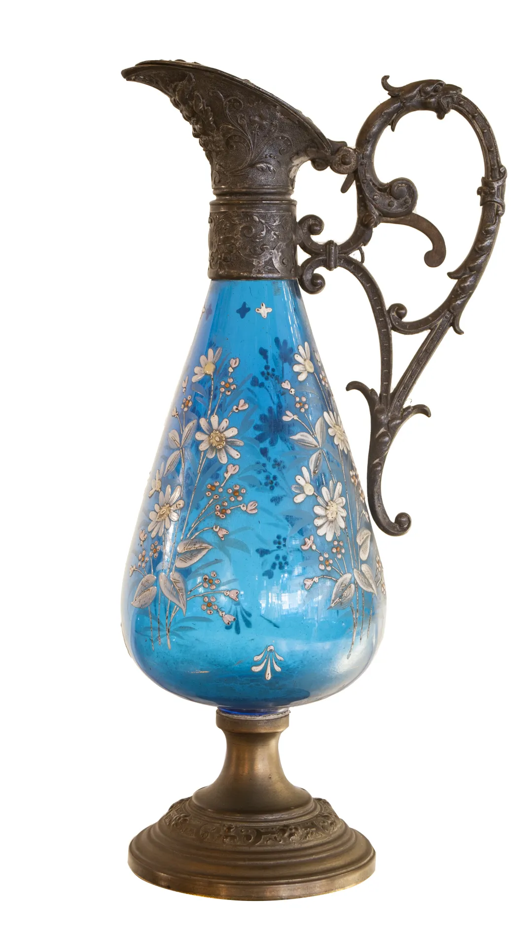 jarras WMF azuis antigas com desenhos florais