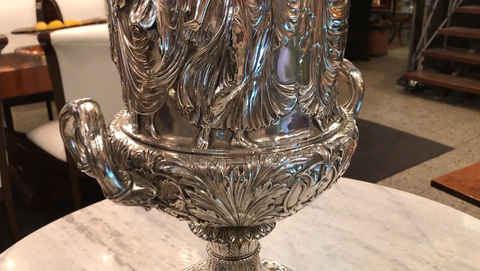 2 антикварных ведерка для шампанского wm f с декоративными деталями