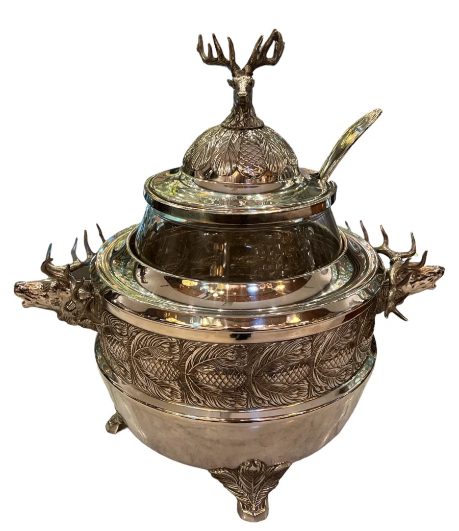 Poncheira WMF antiga com tampas ornamentadas