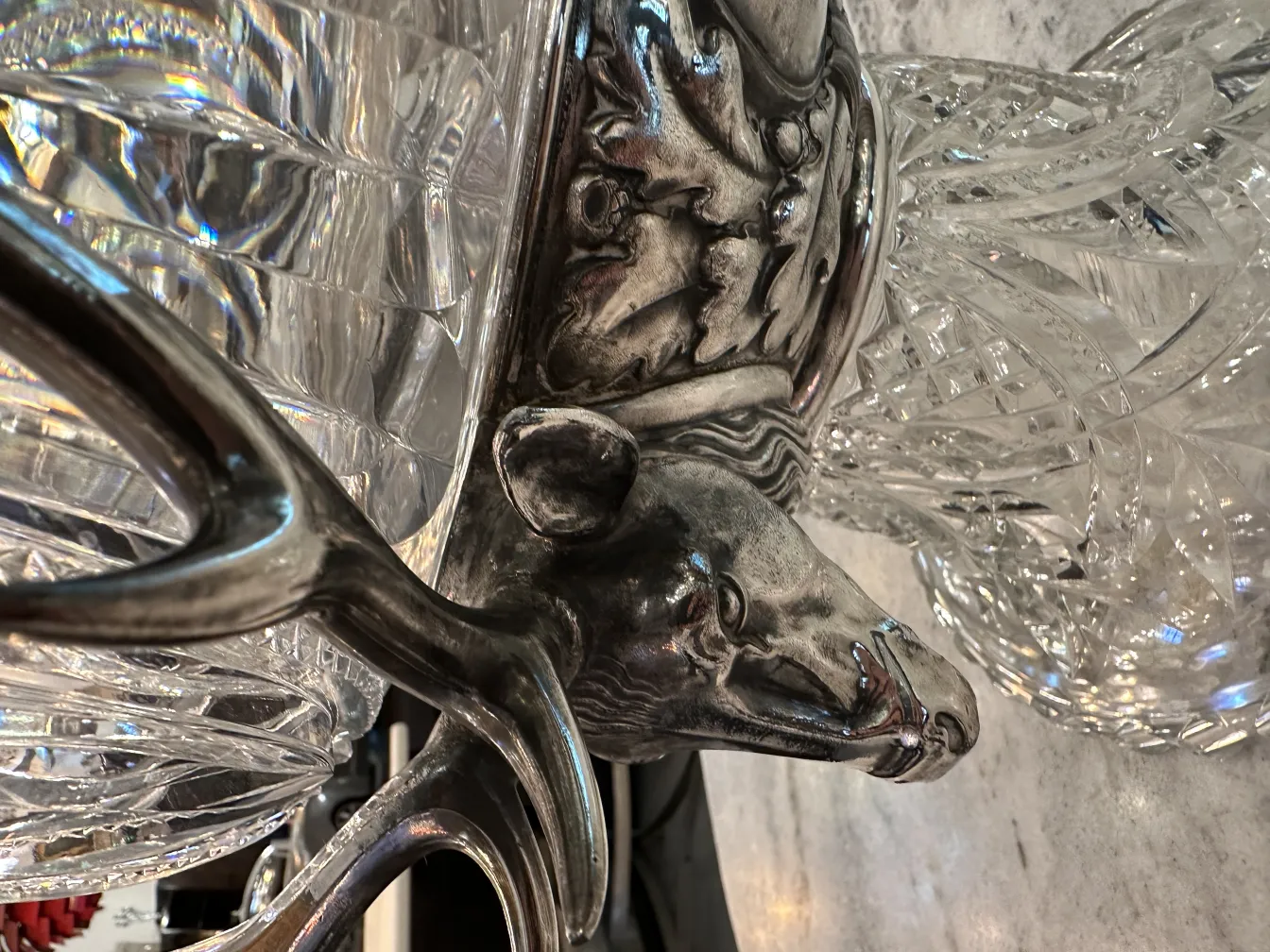 antique punch bowl wmff with decorative details and elegant shape