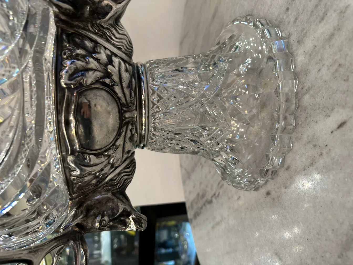 Ancien bol à punch WMF en verre avec détails décoratifs