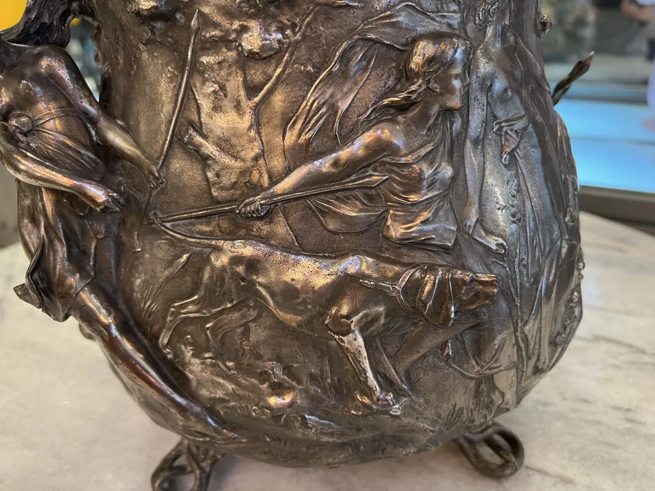 Bol à punch ancien wmF avec reliefs et décorations