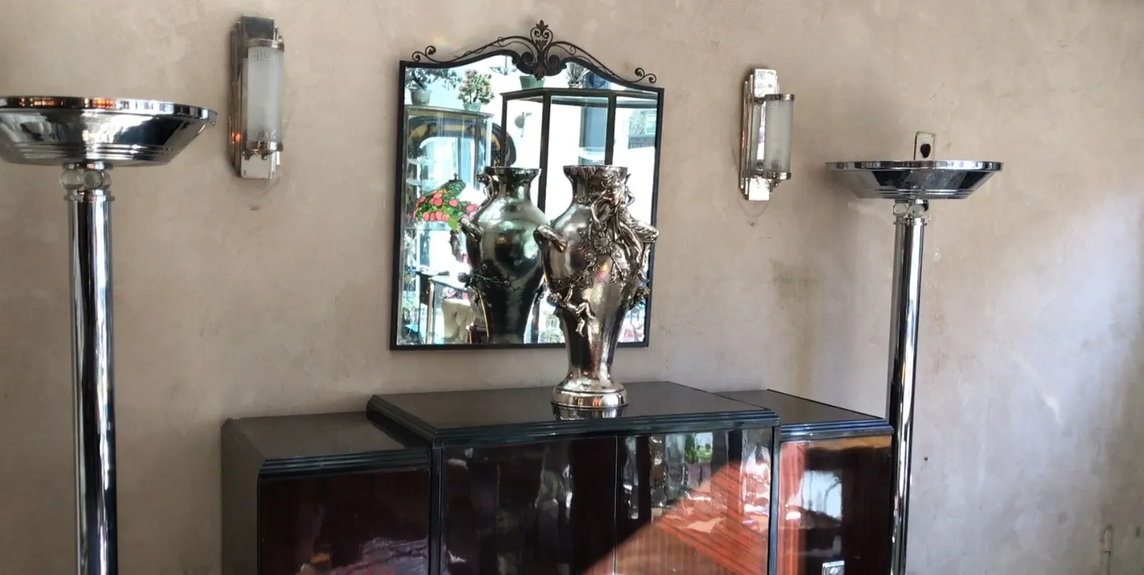 Antique Orivit vase displayed in a stylish setting