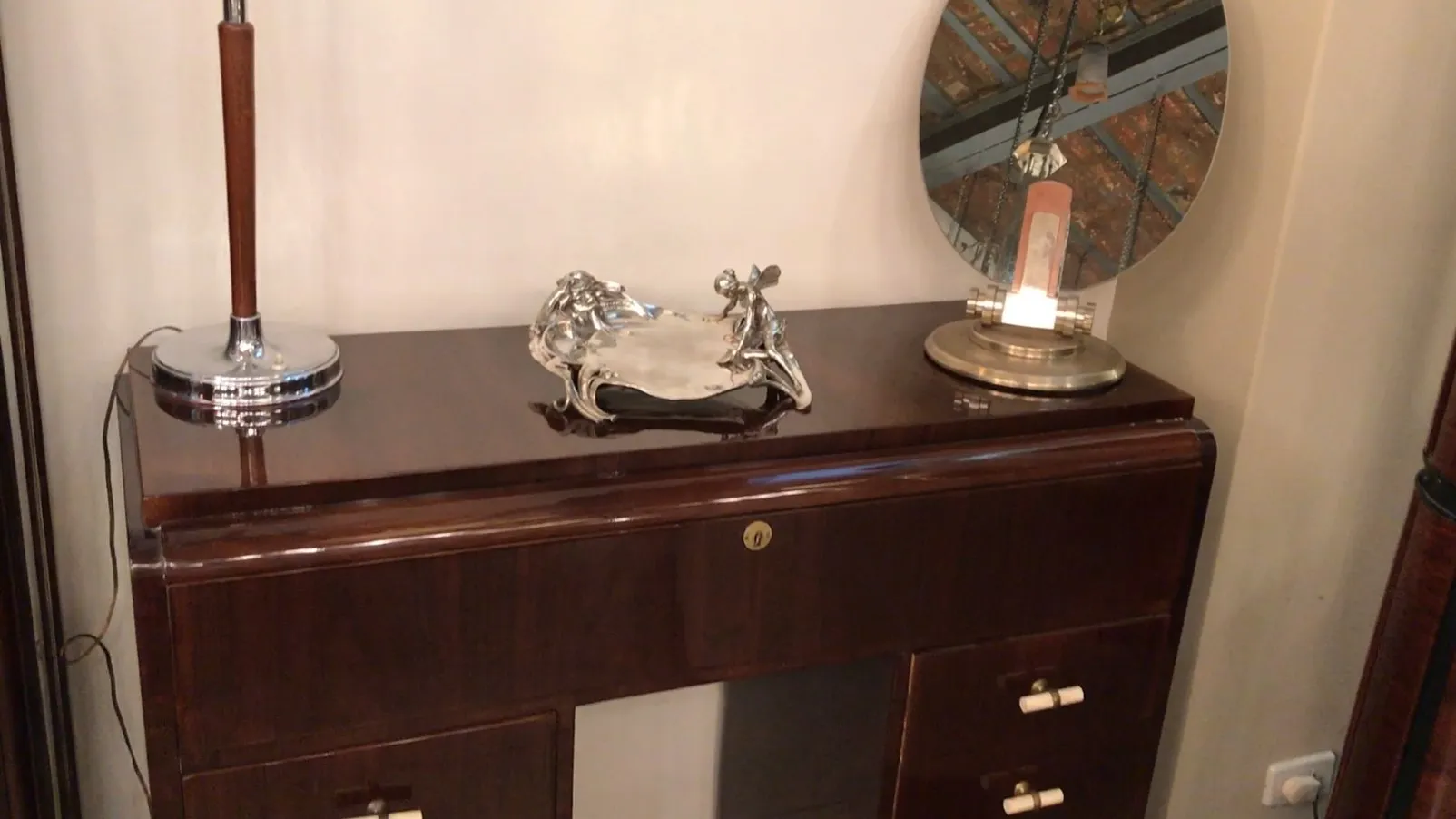 antique WMF card tray with ornate design