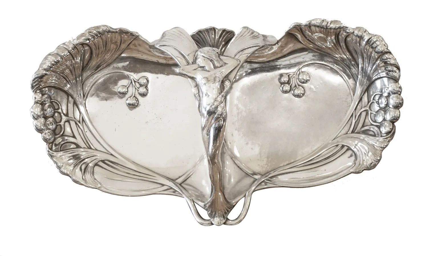 plateaux de carte antique WMF avec un élégant motif floral