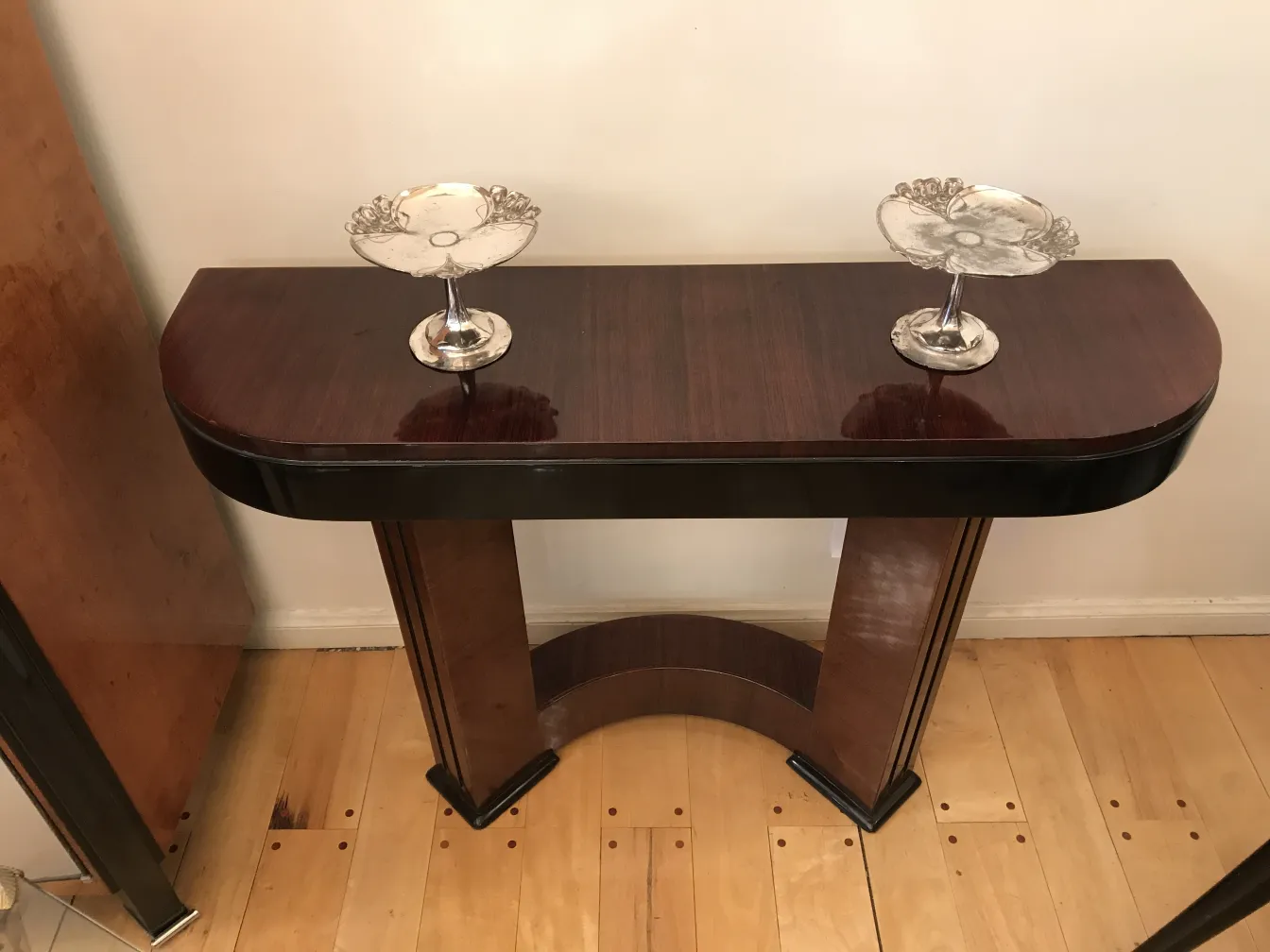 antigua bandeja de cartas WMF con decoración elegante