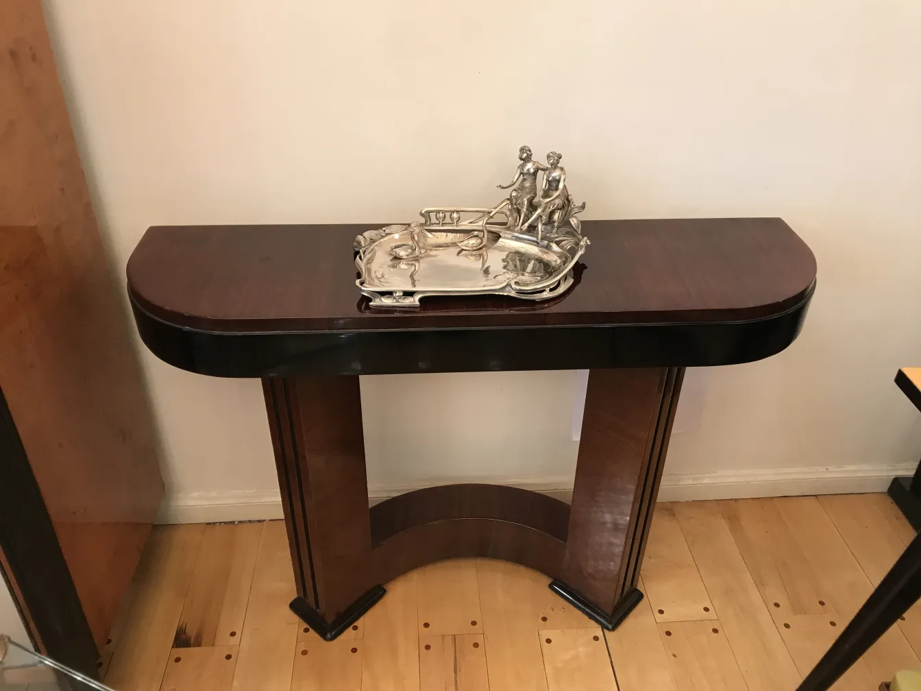 antique card tray WMF on elegant table