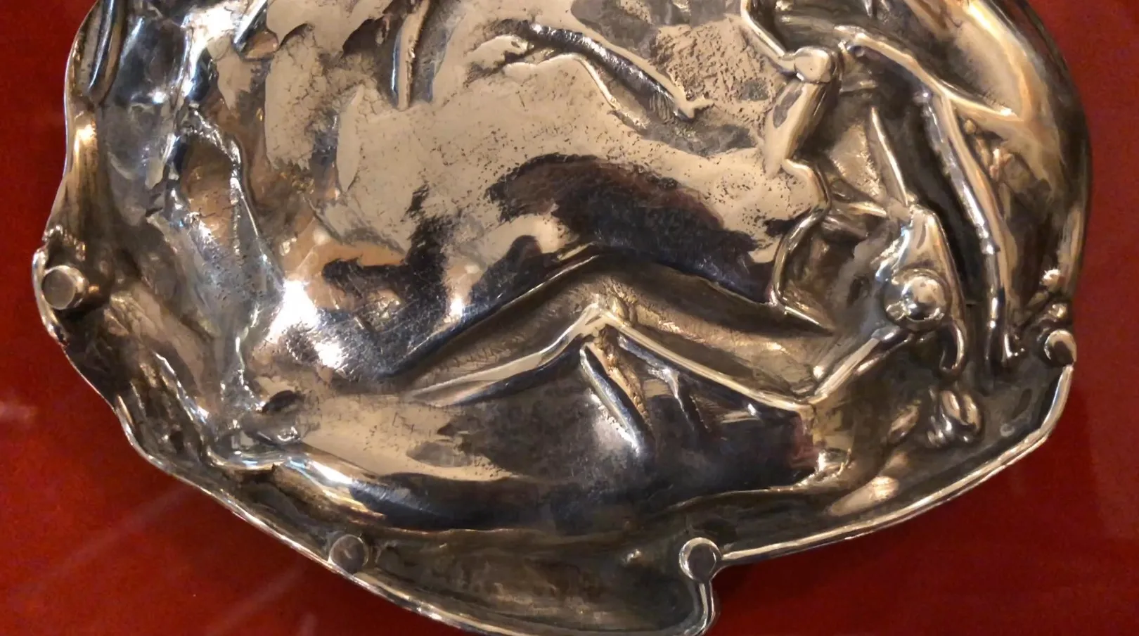 plateau de carte antique WMF avec détails décoratifs