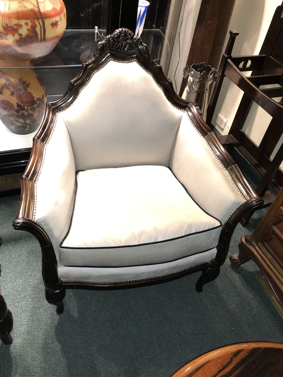 3 antique armchairs Paul Follot in an elegant cozy setting