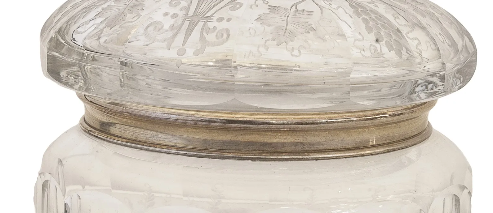 Antique candy box with a decorative lid and elegant design