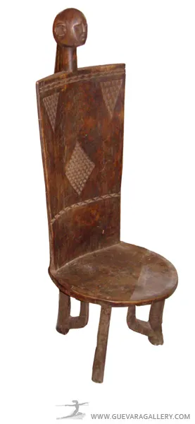 2 antique chairs with carved backrest and decorative details, tribe hehe