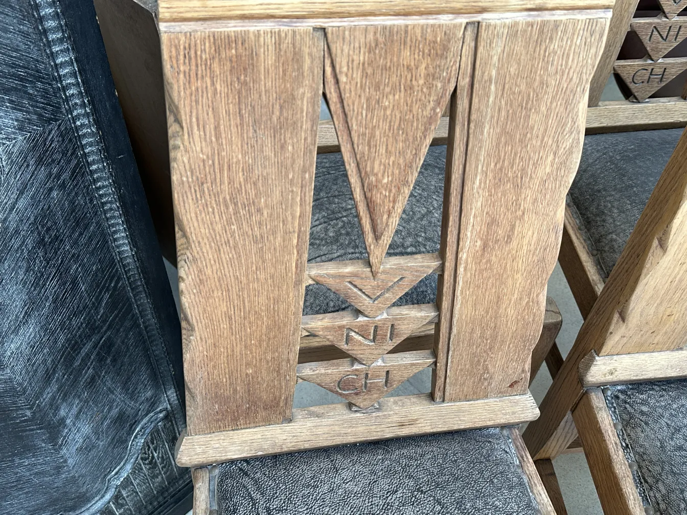 decorative antique chairs from Munich with intricate details