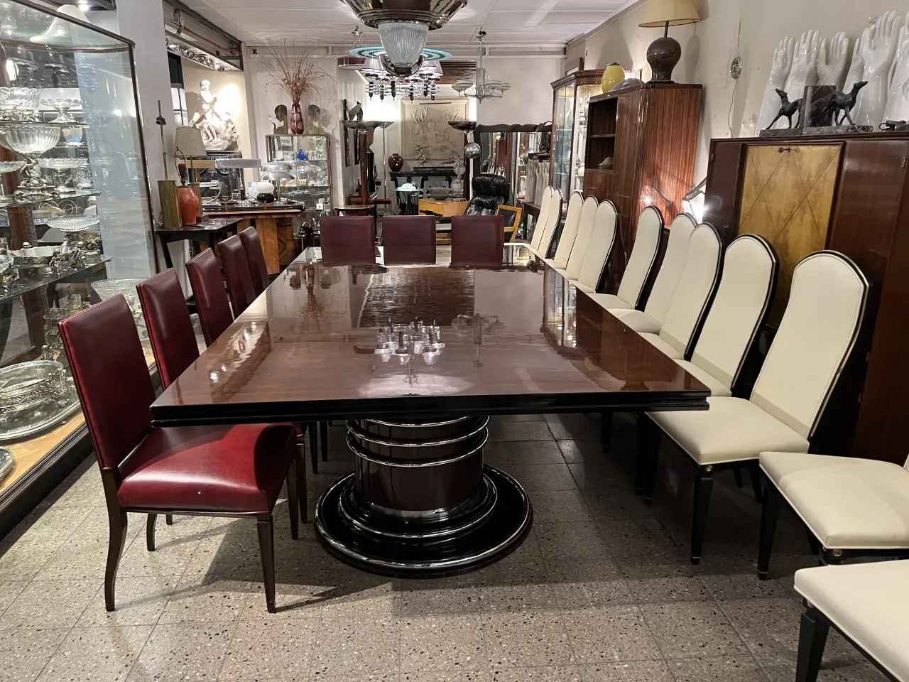 12 antique dining chairs with a stylish and unique design