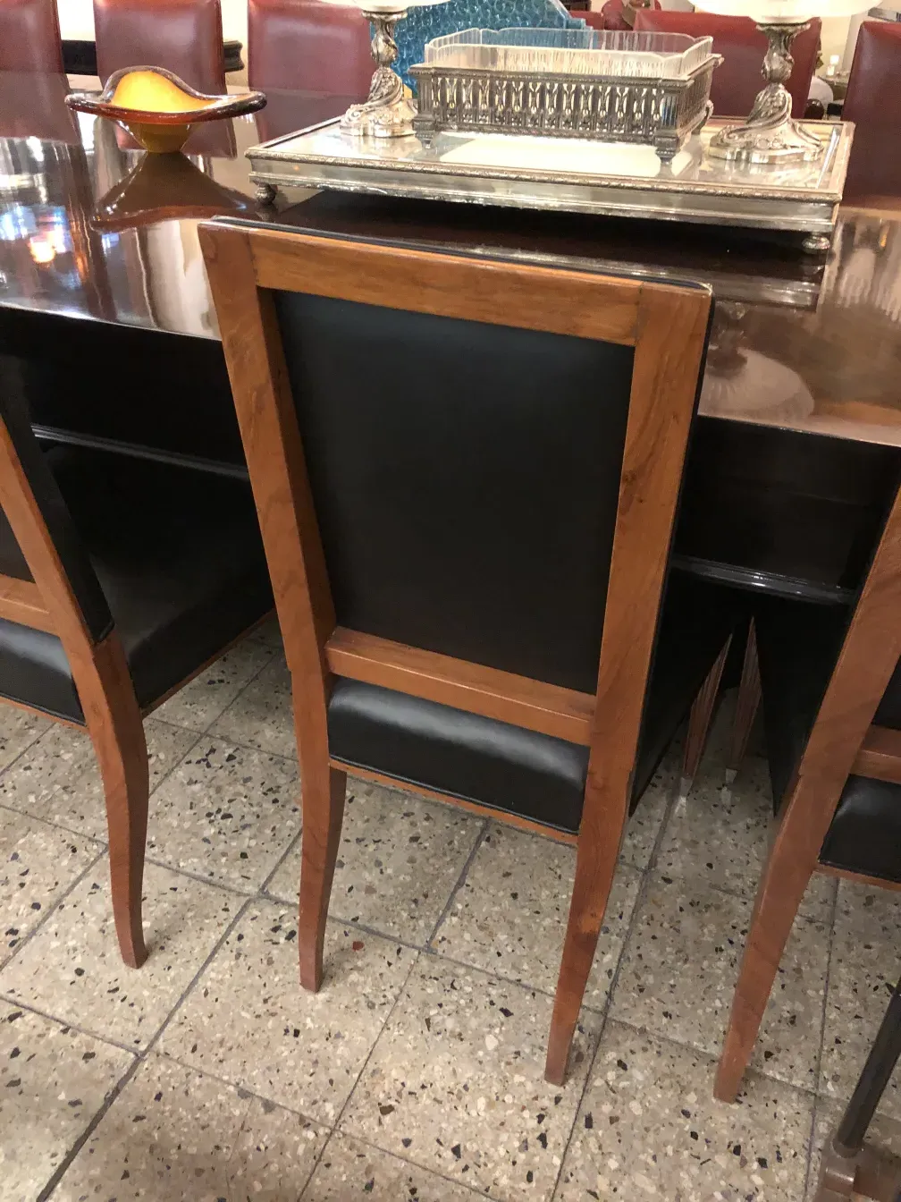 12 antique chairs with attractive design in elegant setting