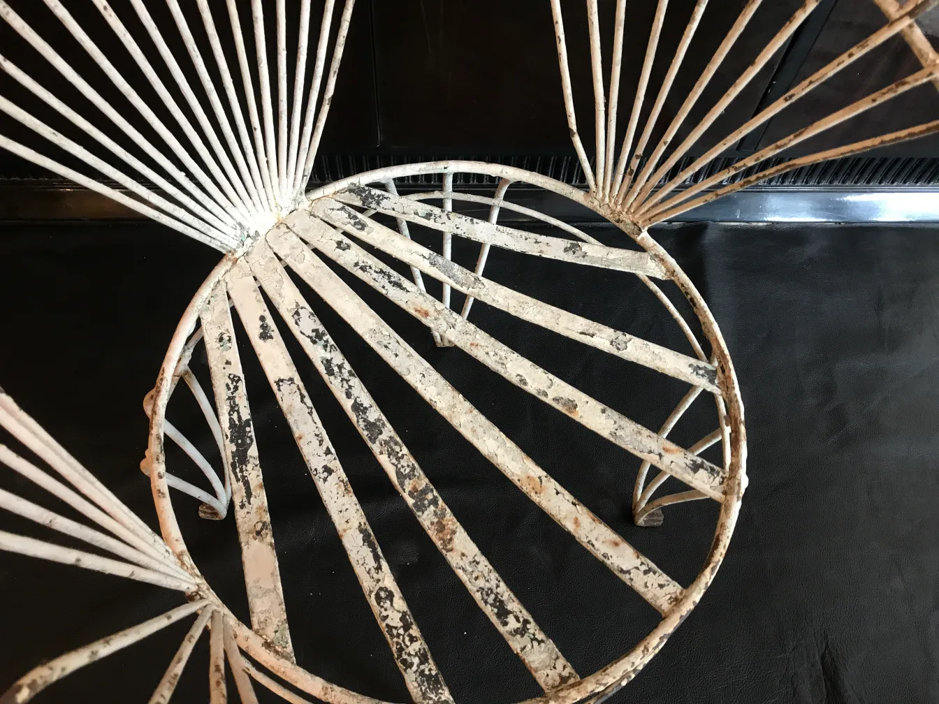 Conjunto de 4 poltronas de jardim antigas com design distinto