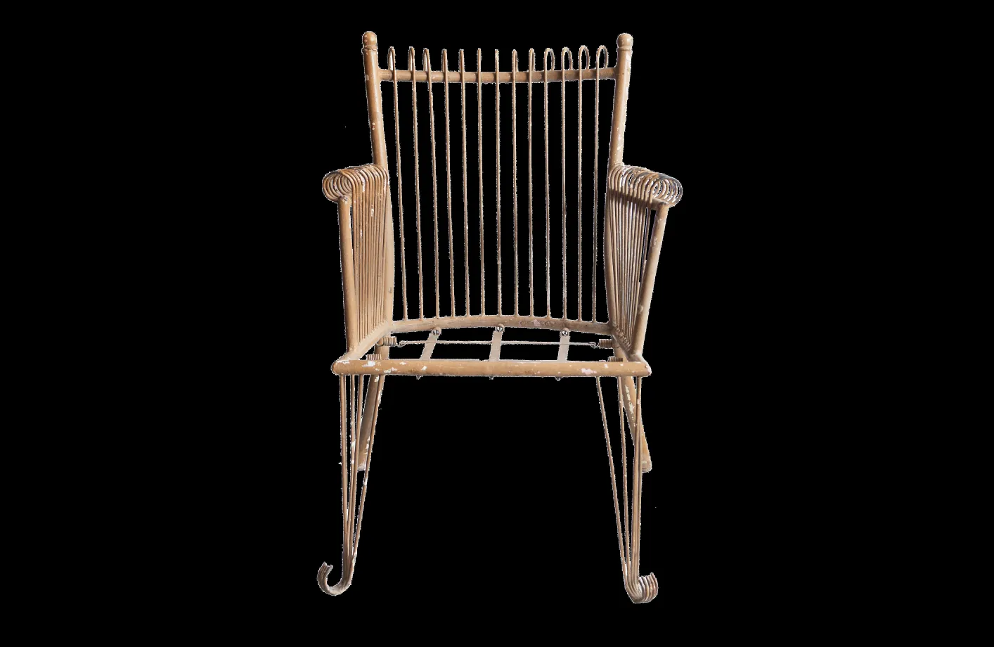 Vier antike Garten-Sessel mit klassischem Design