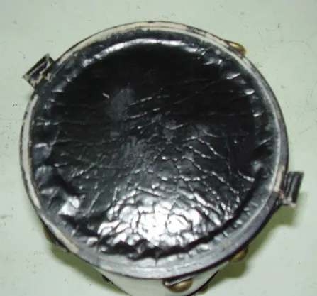 Top view of an antique decorative umbrella stand with details