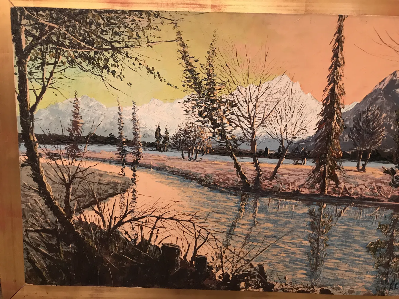 古董绘画 Crispino 展示自然风景