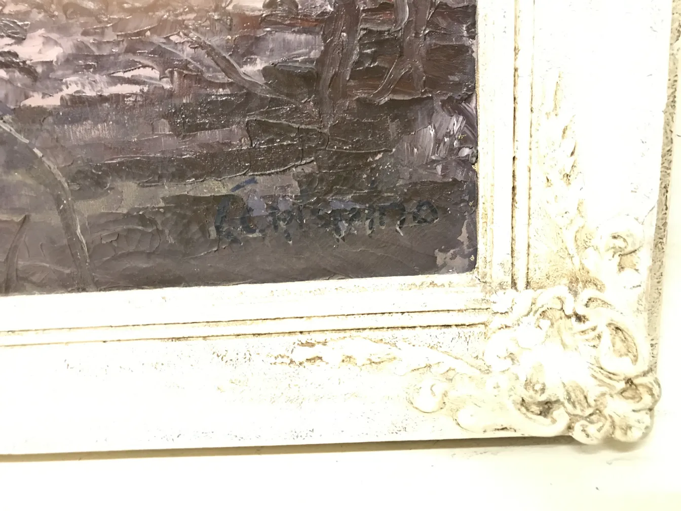 골동품 crispino 그림, 장식 프레임 및 세부 사항