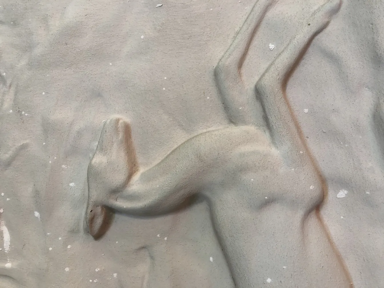 Antike Wandplatte mit dekorativem Relief, einzigartiger Stil