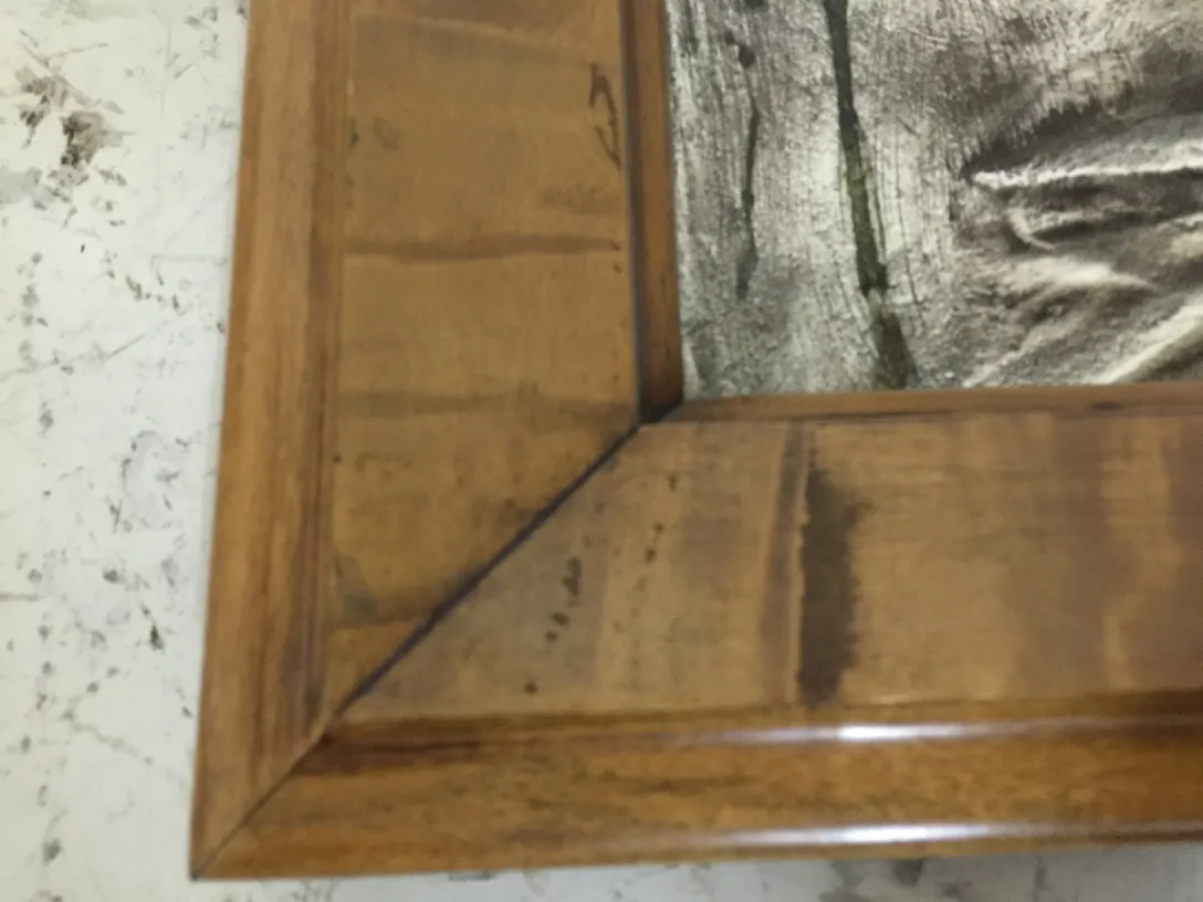 Antique decorative wall plate with detailed frame