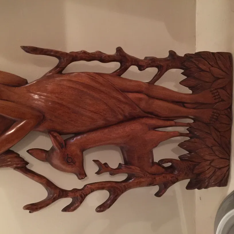 고풍스러운벽판장식예술사슴모양포함